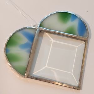Stained glass bevel heart